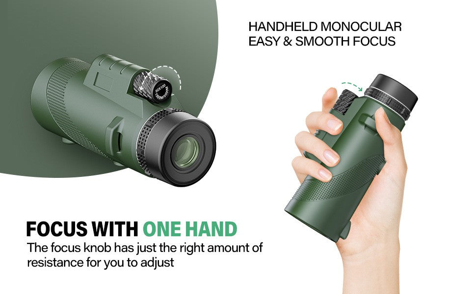 Telescópio Monocular de Alta Definição para Shows, Viagens, Lente Óptica Única para Esportes e Atividades ao Ar Livre