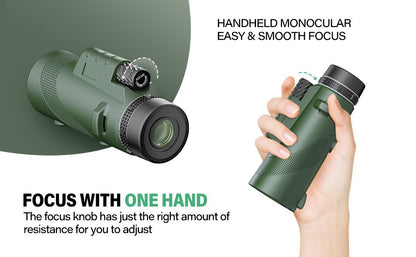 Telescópio Monocular de Alta Definição para Shows, Viagens, Lente Óptica Única para Esportes e Atividades ao Ar Livre