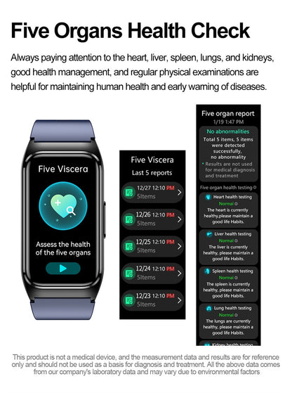 ECG+PPG Smart Watch Health Monitoring Blood Pressure Uric Acid Blood Fat bracelet Bluetooth Call Reminder Waterproof SmartWatch