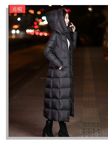 Women Autumn Winter Cotton Coat Korean Loose Long Cotton Padded Jacket Warm Thicken Hooded Parkas Coat 2025 New Women Outwear