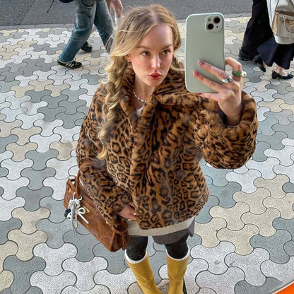 MUJER 2025 Faux Fur Coat Women Fluffy Women's Winter Jacket Long Sleeve Warm Winter Woman Coat Luxury Outerwears Coats for Woman