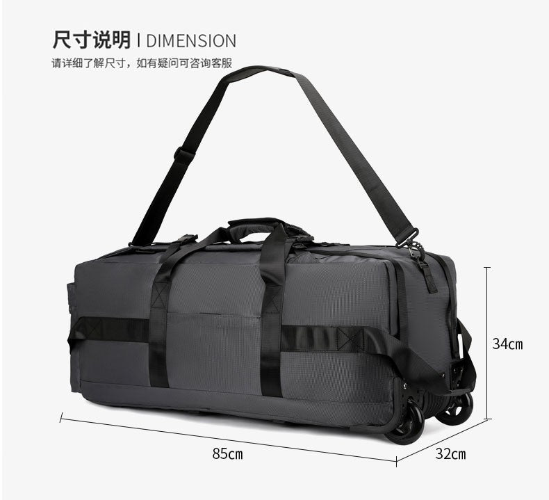 Travel Bag, Large Capacity Handbag, Portable Outdoor Carry-On Luggage, Wheeled Travel Bag, Convenient and Practical Unisex Travel Bag
