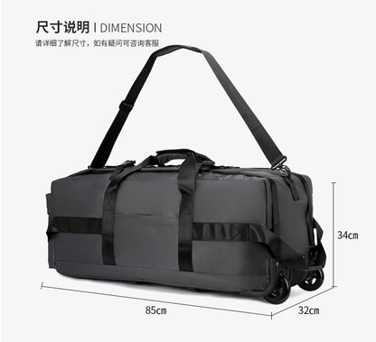 Travel Bag, Large Capacity Handbag, Portable Outdoor Carry-On Luggage, Wheeled Travel Bag, Convenient and Practical Unisex Travel Bag