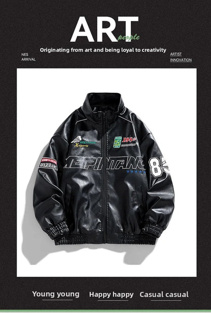 Casual Loose Men's Motorcycle Jacket Street Style Trendy Brand Spring Hot Sale Of The Season New High Street Fashion Couple's To