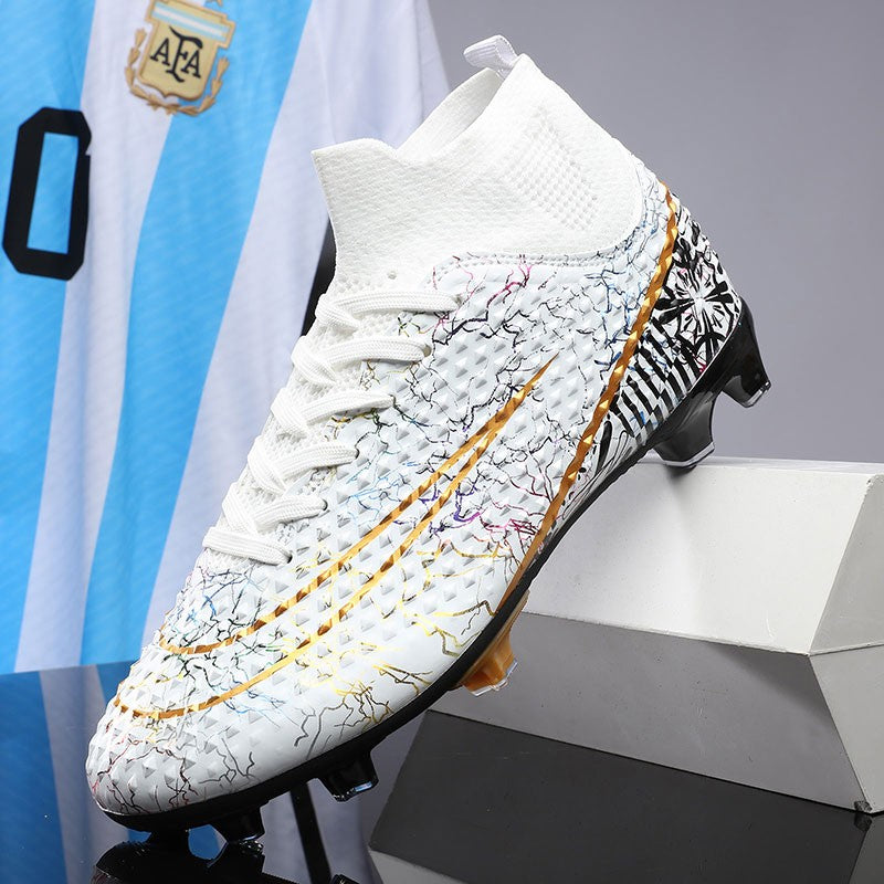 New Men Soccer Shoes Training Boys Outdoor Sport Football Boots Adult Long Spikes Non Slip Cleats Breathable Match Comfortable