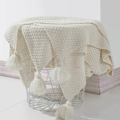 Nordic Style Throw Blanket Knitted Knee Blankets For Sofa Cover Office Air Condition Leisure Blanket Tapestry Shawl