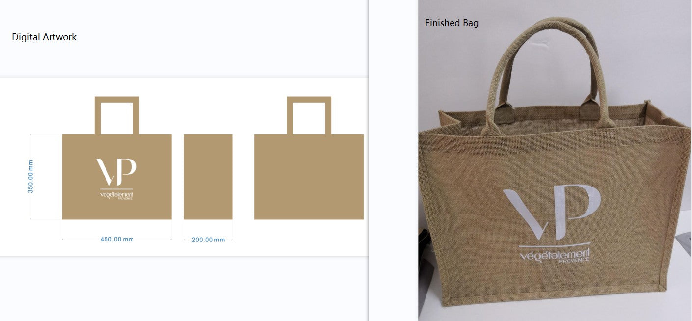 100pcs/lot Custom Printed Grocery Eco Friendly Waterproof Natural Laminated Burlap Sack Jute Beach Bag for Women Towel Wedding