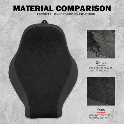 Banco Dianteiro Individual para Motocicleta com Almofada de Diamante Perfil Baixo para Harley Softail Fatboy Breakout FXBRS FXBR FLSTF 2018-2024