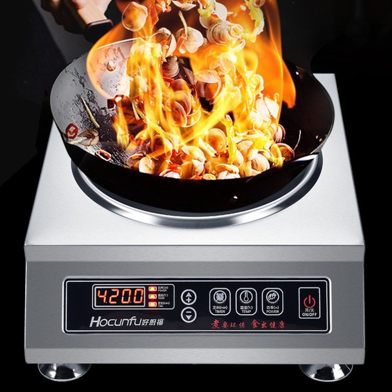 Fogão de indução comercial 3500W côncavo de alta potência fogão elétrico de fritar 4200W wok elétrico fogão de indução