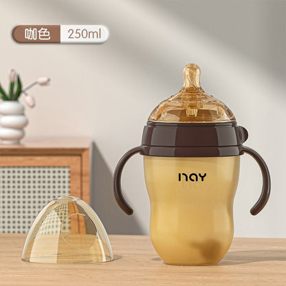 Full silicone milk bottle with wide caliber for newborn babies, anti bloating, anti choking, and anti drop soft 150ML 250ML