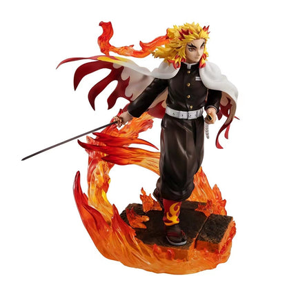22/30CM Anime Demon Slayer Figura Nezuko Tanjiro Zenitsu Inosuke Kyoujuro Giyuu Kawaii Qposket PVC Modelo Brinquedos Presente