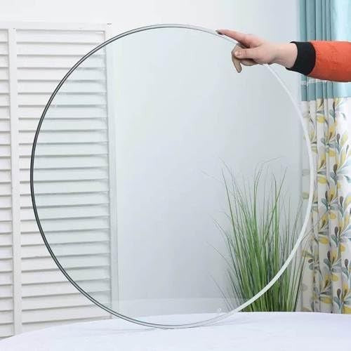 36 Inch Round Tempered Glass Table Top, 0.35 Inch Thick Clear Circular Tabletop with 6 Anti-Slip Rubber Rings, Replacement for D