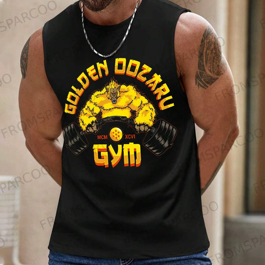 Dragon Ball Majin Buu Trio Muscle Tank Top Anime Gym Sleeveless Shirt with Energy Ball Graphic Men Fitness Streetwear