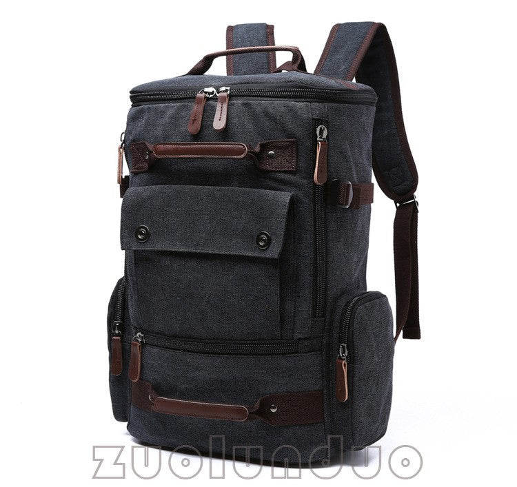 Mochila Masculina Vintage Lona Mochila Escolar Masculina Bolsas de Viagem Mochila de Grande Capacidade Mochila para Laptop Bolsa de Alta Qualidade