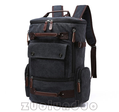 Mochila Masculina Vintage Lona Mochila Escolar Masculina Bolsas de Viagem Mochila de Grande Capacidade Mochila para Laptop Bolsa de Alta Qualidade