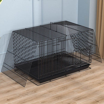 Gaiola para pássaros grande dobrável papagaio canários visualização reprodução antiferrugem metal pet gaiola ninho decoração com bandeja alimentador suporte de brincar viga