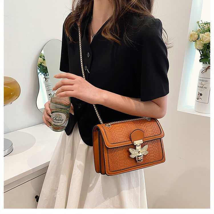 Luxury Handbags for Women Crossbody Bags Bee Lock Tote Casual Flap Purses Crocodile Print Leather Handbag Ladies Shoulder Bags