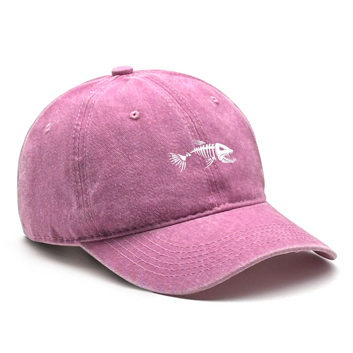 Boné de beisebol feminino retrô ajustável com estampa de espinhas de peixe, bonés snapback desbotados e elegantes, escolha ideal para mulheres e homens