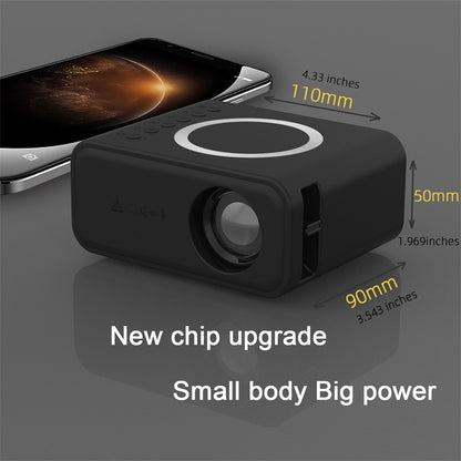 Presente de Halloween: Novo Projetor Portátil YT300 para Entretenimento, 320*240P, Espelhamento de Tela com Fio e Sem Fio, Gadgets Domésticos, Mini Projetor