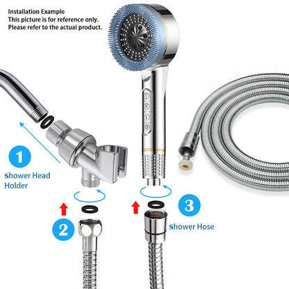 Shower Head High Pressure Doubled Filtration Multi-function Water Outlet Modes Silicone Shower for Bathroom Accessories