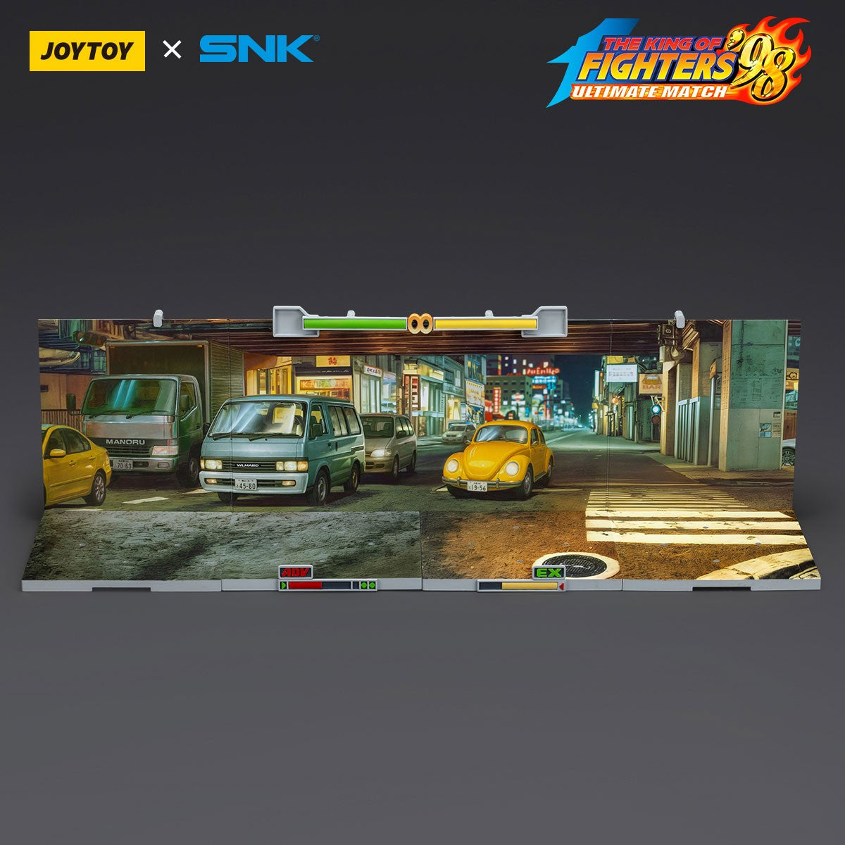 JOYTOY SNK Boneco de Ação 1/18 KOF '98UM Cenário Base-Rua Japonesa Modelo Aniversário