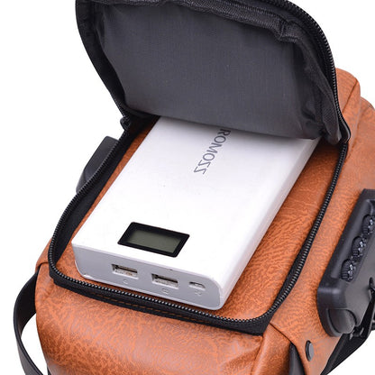 Men's Anti-Theft Crossbody Bag USB Charging Port Travel Chest Bag Waterproof Shoulder Messenger Bag for Outdoor Sports