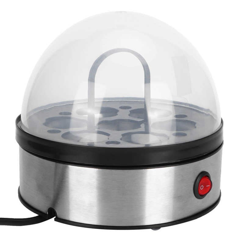 Panela Elétrica a Vapor para 7 Ovos Cozedor Mini Máquina de Cozinhar Ovos em Aço Inoxidável Utensílio de Cozinha para Casa UE 220V