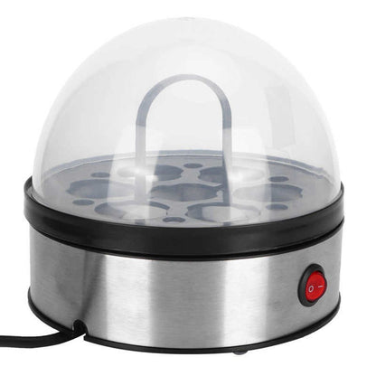Panela Elétrica a Vapor para 7 Ovos Cozedor Mini Máquina de Cozinhar Ovos em Aço Inoxidável Utensílio de Cozinha para Casa UE 220V
