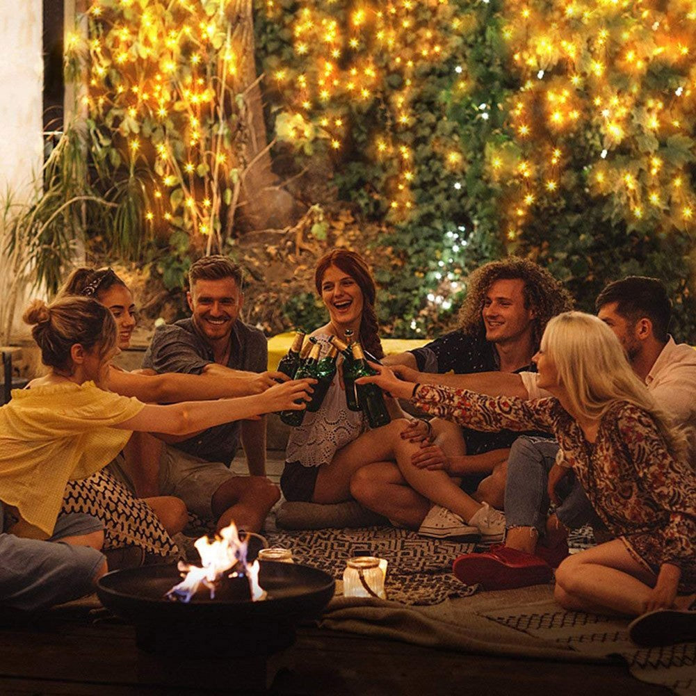 Fairy Lights Solar Garden Lights String Lights with 8 Modes Waterproof Copper Wire Lights for Patio Yard Trees Christmas Party