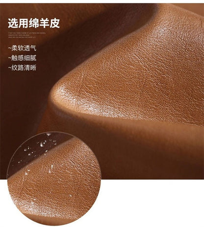 2023 Spring Autumn Sheepskin Pants Women High-waist Straight Pants Slim Lady Genuine Leather Casual Trousers Ankle-Length Pants