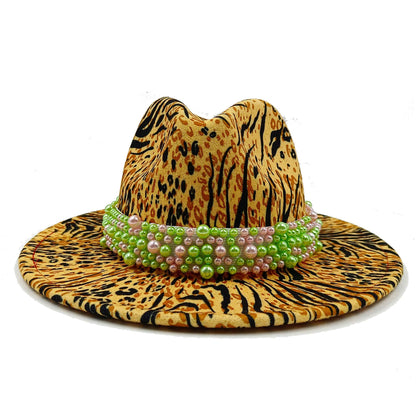 Fedora men's fedora neutral wide brim jazz hat feather belt autumn and winter british vintage panama hat