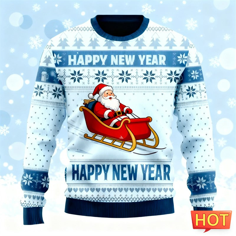 2026 New Funny Santa Claus Graphic Sweatshirts Fashion Holiday Wear 3D Printed Ugly Christmas Sweater Loose Streetwear Pullovers