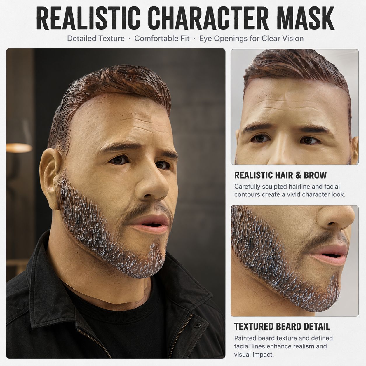 Realistic Latex Male Mask Chris Hemsworth Celebrity Mask Halloween Carnival Costume Party Fancy Dress Adult Prank Head Cover