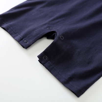 IURNXB Baby Boy's Romper Short Sleeve Cotton Infant Turndown Collar Tuxedo Jumpsuit Gentleman Summer One Piece Play Suit Outfits