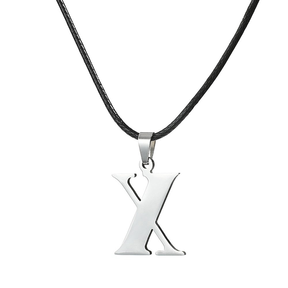 Novo Colar Inicial de A-Z Alfabeto em Aço Inoxidável 26 Letras Inglesas Colar Para Homens Mulheres Presentes de Joias Personalizadas