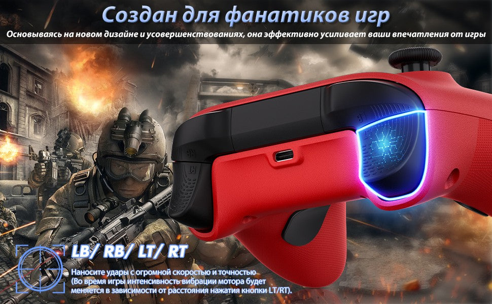 Wireless Gamepad For Xbox One/Xbox Series X/S/ Xbox Controller With Six-Axis Gyro Turbo Function Game Consoles Joystick