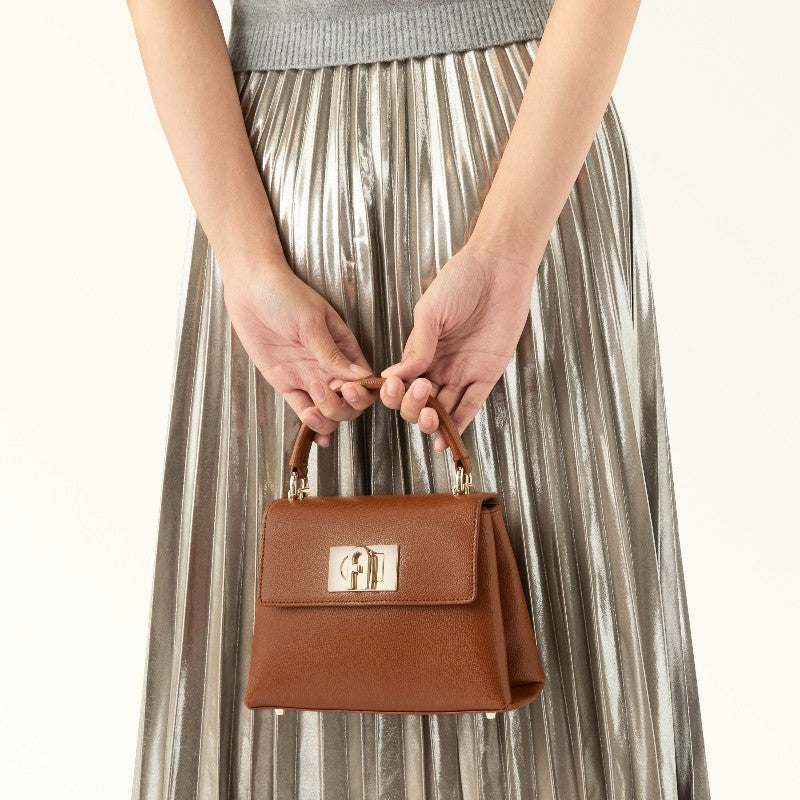 Best Seller 1927 Top Handle Mini Highest Quality Textured Leather Arch Turnlock Closure Shoulder Bag Luxury Brand Crossbody Bag