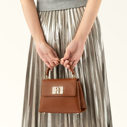 Best Seller 1927 Top Handle Mini Highest Quality Textured Leather Arch Turnlock Closure Shoulder Bag Luxury Brand Crossbody Bag