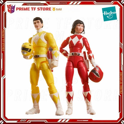 ?Promoção imperdível? Hasbro Power Rangers Lightning Collection Original Mighty Morphin Yellow & Red Ranger Pacote com 2 “Swap” Figura de Anime Presente