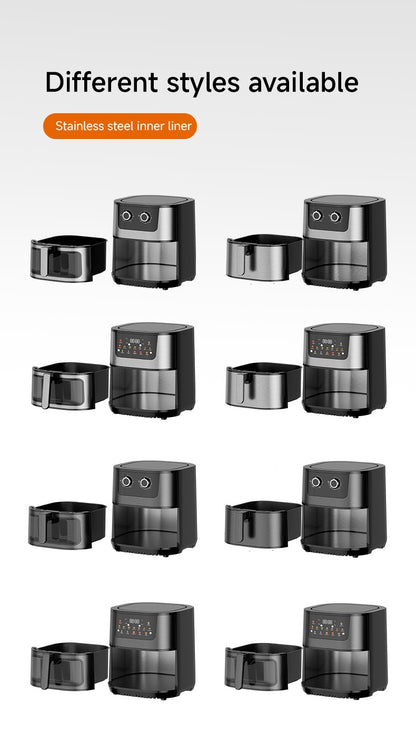Large 15L Capacity Smart Home Appliances Stainless Steel French Air Fryer Machine Square-Shaped Visual Window Household