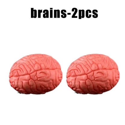 1-2PCS Scary Halloween Decor Bloody Broken Body Parts Fake Hands Legs Arms Brain Heart Horror Party Props