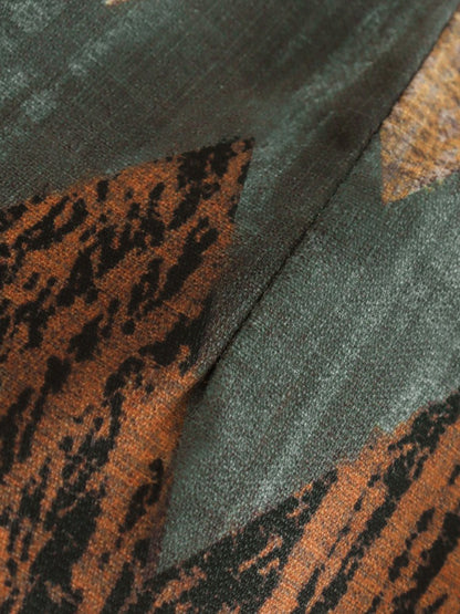 KEYANKETIAN  New Vintage Geometric Print Mini Skirt Knotted Sarong Beaded Fringe Wrap Vestidos Casual Zip Short Skort Mujer