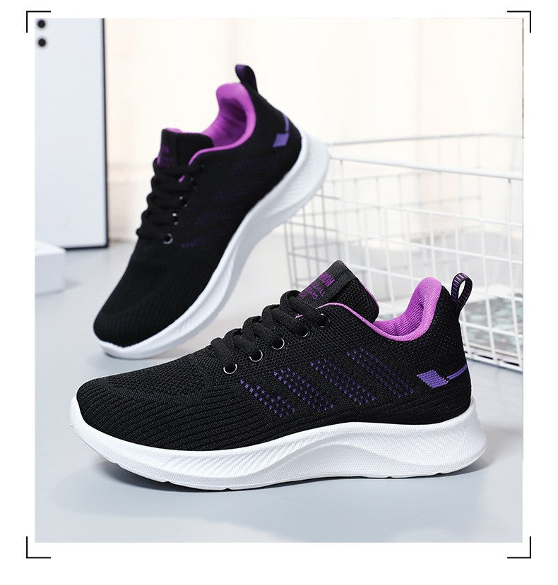 Litfun Women's Casual Sports Shoes Fashion Female Soft Bottom Sneakers Breathable Mesh Running Shoes Leisure Light Flats Shoes