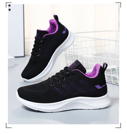 Litfun Women's Casual Sports Shoes Fashion Female Soft Bottom Sneakers Breathable Mesh Running Shoes Leisure Light Flats Shoes