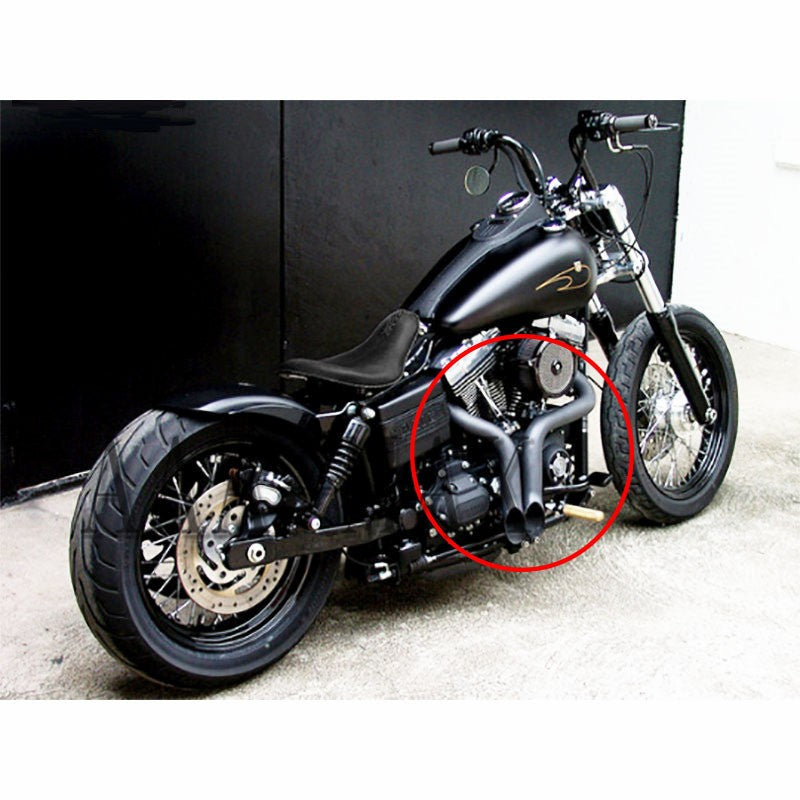 For Softail Chopper Bobber Custom Sportster XL883 X48 X72 Fat Boy Street 750 G Exhaust Muffler system Aluminum alloy Motorcycle