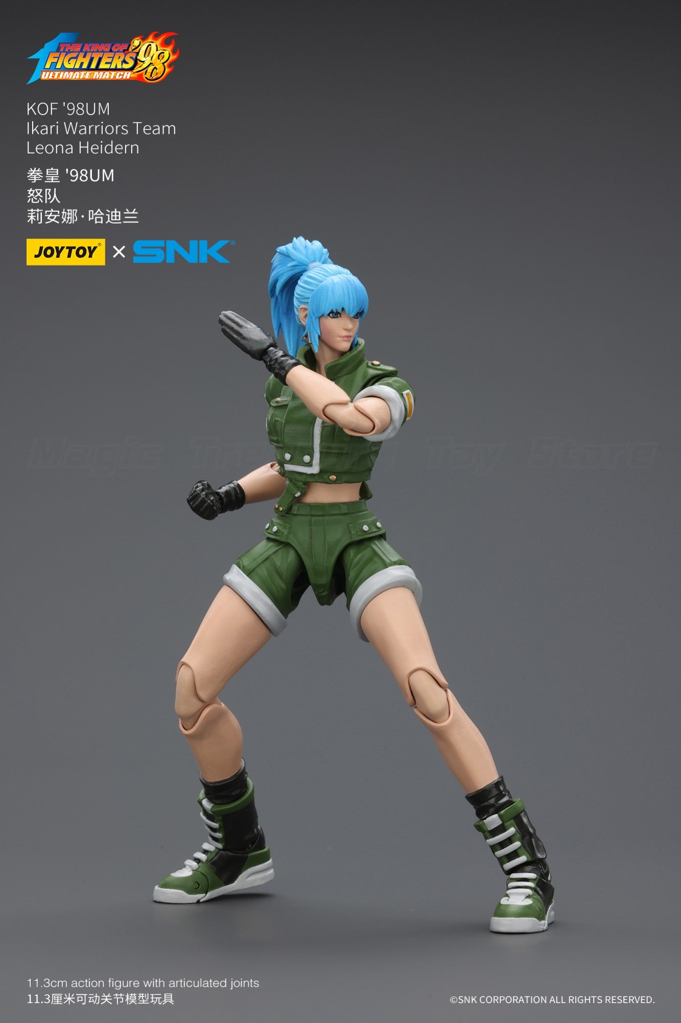 ?Em estoque? Boneco de Ação Original JOYTOY SNK 1/18 KOF'98UM Ikari Warriors Team Leona Heidern Brinquedos Presentes