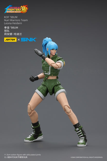?Em estoque? Boneco de Ação Original JOYTOY SNK 1/18 KOF'98UM Ikari Warriors Team Leona Heidern Brinquedos Presentes