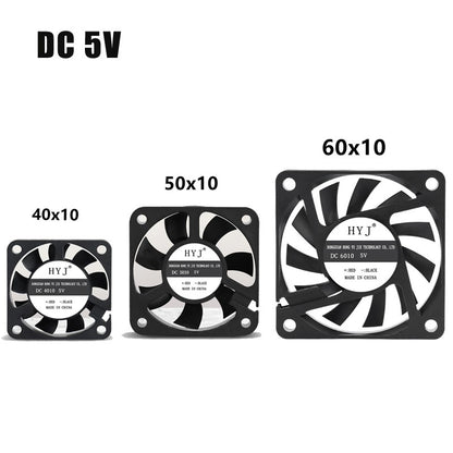 40mmx40mmx10mm 50mmx50mmx10mm 60mmx60mmx10mm 5V 2Pin DC Cooling Silent Fan CPU Coolers