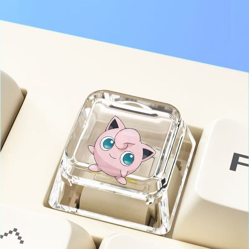 Pokemon Cross mechanical keyboard personalized anime keycap single Charmeleon Blastoise Eevee transparent cartoon keycap