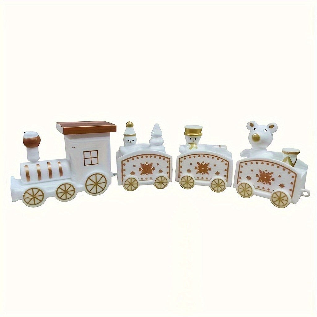 1pc Plastic Train Home Ornaments Christmas Halloween Decorations Party Decor Collectible Figurines Room Decoration Accessories